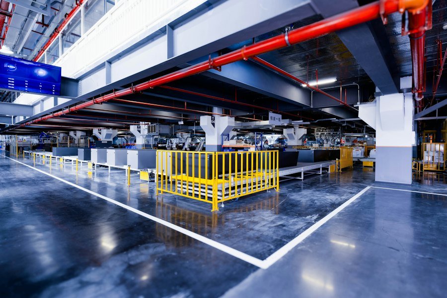 Línea de producción industrial